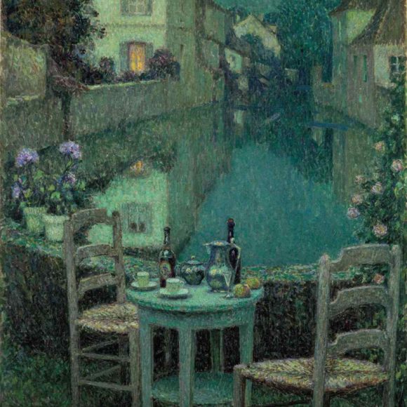 Petite table sur la rivière au crépuscule, Nemours, 1921